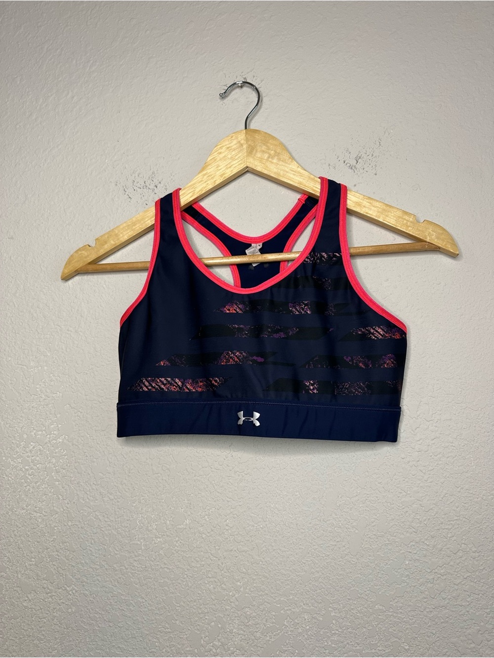 Under Armour Navy & Pink Sports Bra Size Small